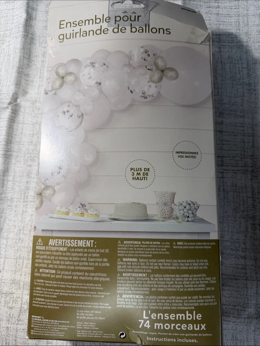 White Balloon Garland Kit - 74 Piece Party Decoration
